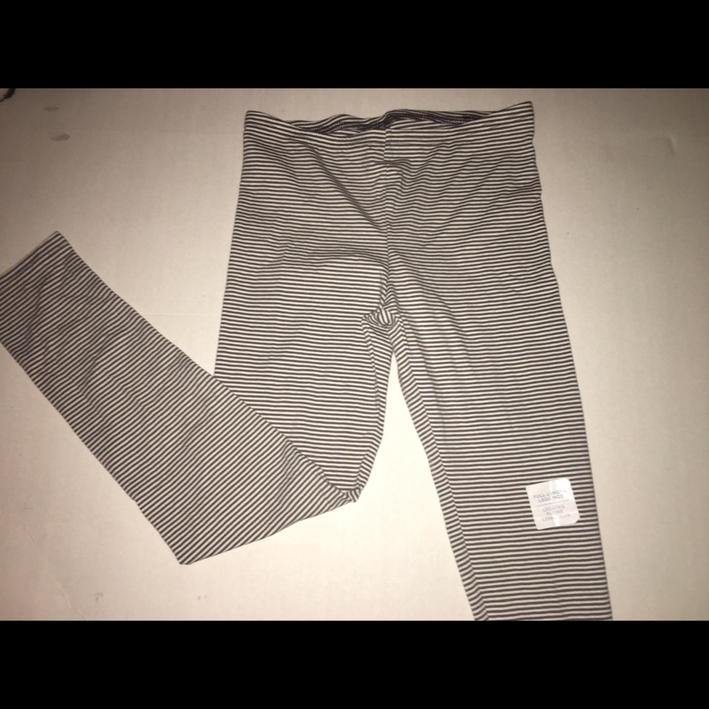 Gray and white leggings